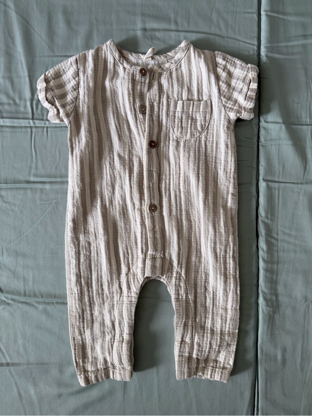 Quincy Mae Charlie Jumpsuit in Ash Stripe